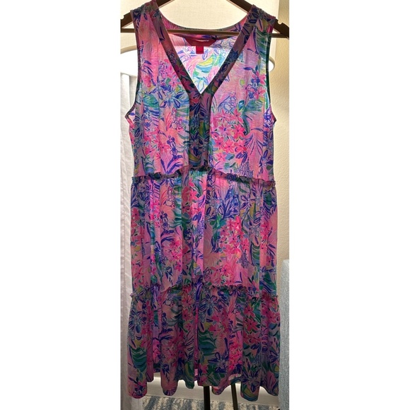 ๐บ Disney x Lilly Pulitzer Inspired Tropical Floral Dress โ Daisy & Minnie - Picture 2 of 3